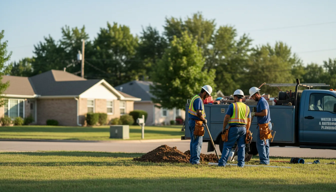 Residential water line and bathroom plumbing service in Cochranville, PA